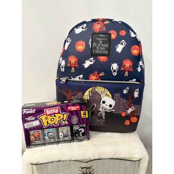 Funko NBC Halloween Mini Backpack + Bitty POP! 4-Pack NEW - Picture 9 of 9
